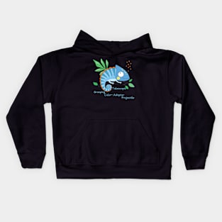 Chameleon - Colored Lizard - Educate Kids Hoodie